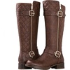 image:imageGLOBALWIN Womens Quilted Knee High Boots Low Heel Comfortable Fashion Dressy Riding Boots For Women19yy03brown
