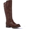 image:imageGLOBALWIN Womens Quilted Knee High Boots Low Heel Comfortable Fashion Dressy Riding Boots For Women19yy03brown2
