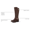 image:imageGLOBALWIN Womens Quilted Knee High Boots Low Heel Comfortable Fashion Dressy Riding Boots For Women19yy03brown2