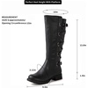 image:imageGLOBALWIN Womens Quilted Knee High Fashion Boots Strappy Boots For Women21yy10 Black3