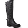 image:imageGLOBALWIN Womens Quilted Knee High Fashion Boots Strappy Boots For Women21yy10 Black3