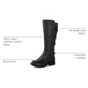 image:imageGLOBALWIN Womens Quilted Knee High Fashion Boots Strappy Boots For Women21yy10 Black4