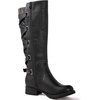 image:imageGLOBALWIN Womens Quilted Knee High Fashion Boots Strappy Boots For Women21yy10 Black4