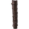 image:imageGLOBALWIN Womens Quilted Knee High Fashion Boots Strappy Boots For Women21yy10 Brown3