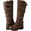 image:imageGLOBALWIN Womens Quilted Knee High Fashion Boots Strappy Boots For Women21yy10 Camel2