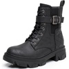 image:imageGLOBALWIN Womens Combat Boots Lace Up Ankle Booties Comfortable Lug Sole Boots For Women Chunky Low Heel21yy28 Black