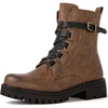 image:imageGLOBALWIN Womens Combat Boots Lace Up Boots For Women Ankle Booties For Women Low Heel22yy03 Camel
