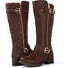 image:imageGLOBALWIN Womens Quilted Knee High Boots Low Heel Comfortable Fashion Dressy Riding Boots For Women19yy03brown2