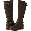 image:imageGLOBALWIN Womens Quilted Knee High Fashion Boots Strappy Boots For Women21yy10 Brown3