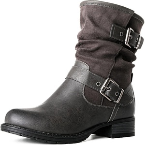 image:imageGLOBALWIN Womens Fur Booties Fashion Combat Ankle Boots For Women17yy12grey
