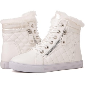 image:imageGLOBALWIN Womens Platform Wedge Sneakers Outdoor AntiSlip Winter Snow Hiking Furry Ankle Boots for Women21yy02 White1