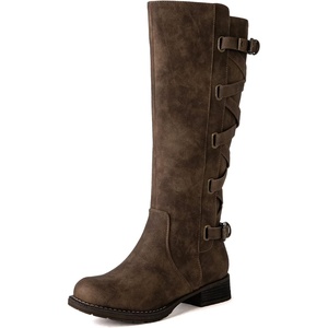 image:imageGLOBALWIN Womens Quilted Knee High Fashion Boots Strappy Boots For Women21yy10 Camel2