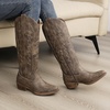 image:imageGLOBALWIN Womens Knee High Cowboy Boots Brown Cowgirl Boots25yy10 Brown