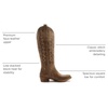 image:imageGLOBALWIN Womens Knee High Cowboy Boots Brown Cowgirl Boots25yy10 Camel